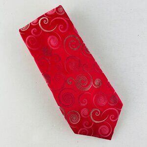 Croft & Barrow Swirl Design Necktie Tie 100% Silk